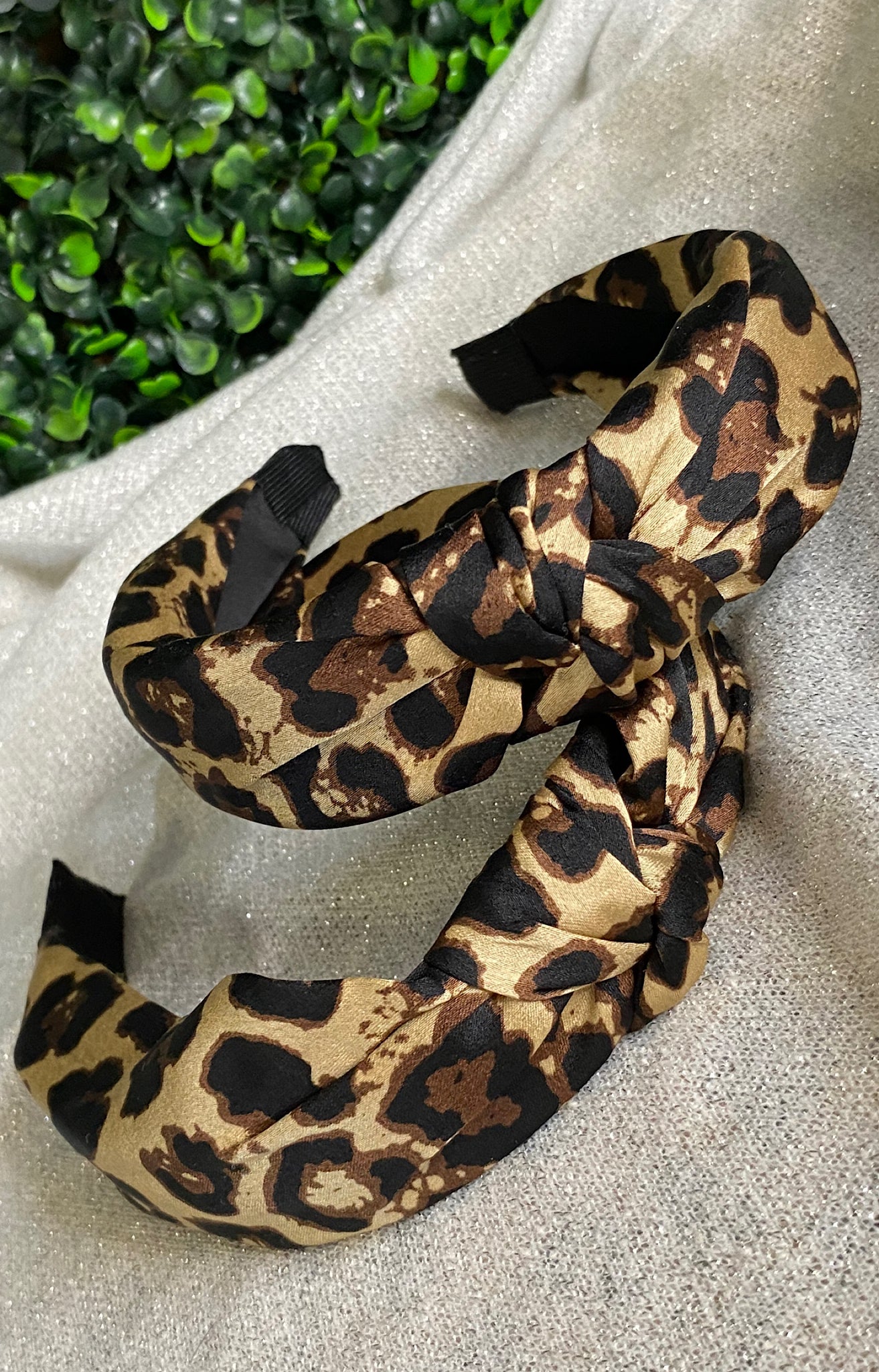 Leopard Satin Headband