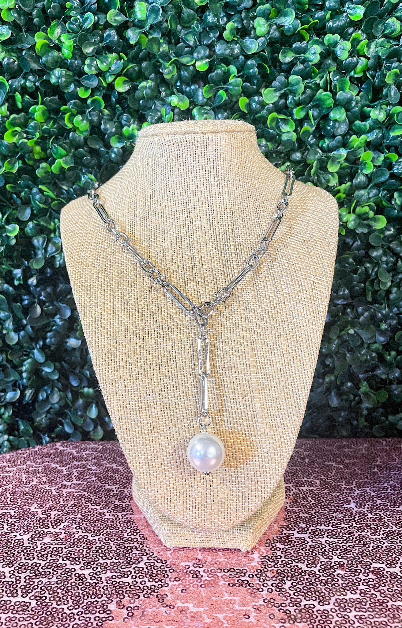 Pearl Chain & Pendant Necklace