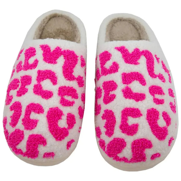 Pink Leopard Luxe Slippers