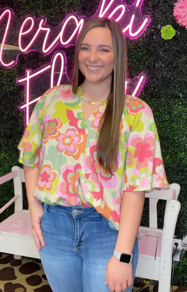 Groovy Floral Blouse