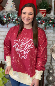 Holly Jolly Bleached Sweatshirt