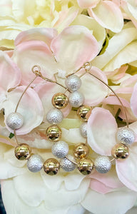 Glistening Silver & Gold Earrings